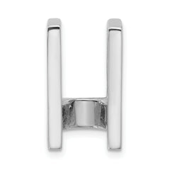 14k White Gold Holds 7.5mm Stone Slide Mounting (No Stone Included) Fits up to 8mm Regular/10mm Fancy or Reversible Omega