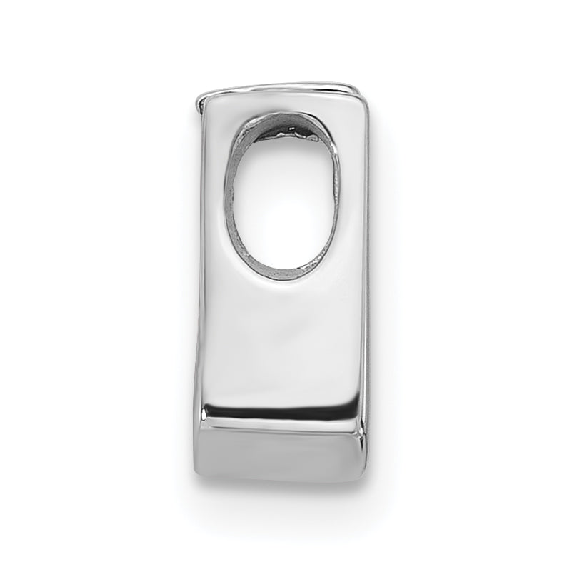 14k White Gold Holds 3.75mm Stone Slide Mounting (No Stone Included) Fits up to 2mm Regular/3mm Fancy or Reversible Omega Secondary image