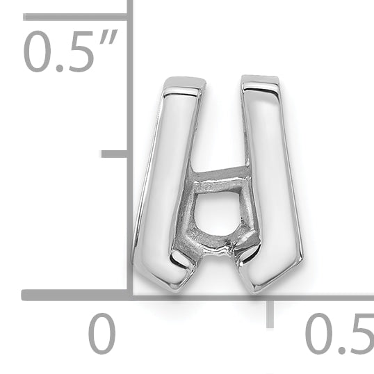 14k White Gold Holds 3.75mm Stone Slide Mounting (No Stone Included) Fits up to 2mm Regular/3mm Fancy or Reversible Omega