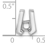 14k White Gold Holds 3.75mm Stone Slide Mounting (No Stone Included) Fits up to 2mm Regular/3mm Fancy or Reversible Omega