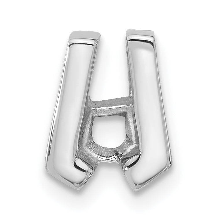 14k White Gold Holds 3.75mm Stone Slide Mounting (No Stone Included) Fits up to 2mm Regular/3mm Fancy or Reversible Omega Main image