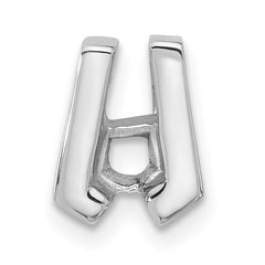 14k White Gold Holds 3.75mm Stone Slide Mounting (No Stone Included) Fits up to 2mm Regular/3mm Fancy or Reversible Omega