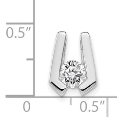 14k White Gold Holds 4.5mm Stone Slide Mounting (No Stone Included) Fits up to 2mm Regular/3mm Fancy or Reversible Omega