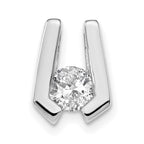 14k White Gold Holds 4.5mm Stone Slide Mounting (No Stone Included) Fits up to 2mm Regular/3mm Fancy or Reversible Omega