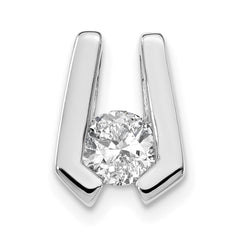 14k White Gold Holds 4.5mm Stone Slide Mounting (No Stone Included) Fits up to 2mm Regular/3mm Fancy or Reversible Omega