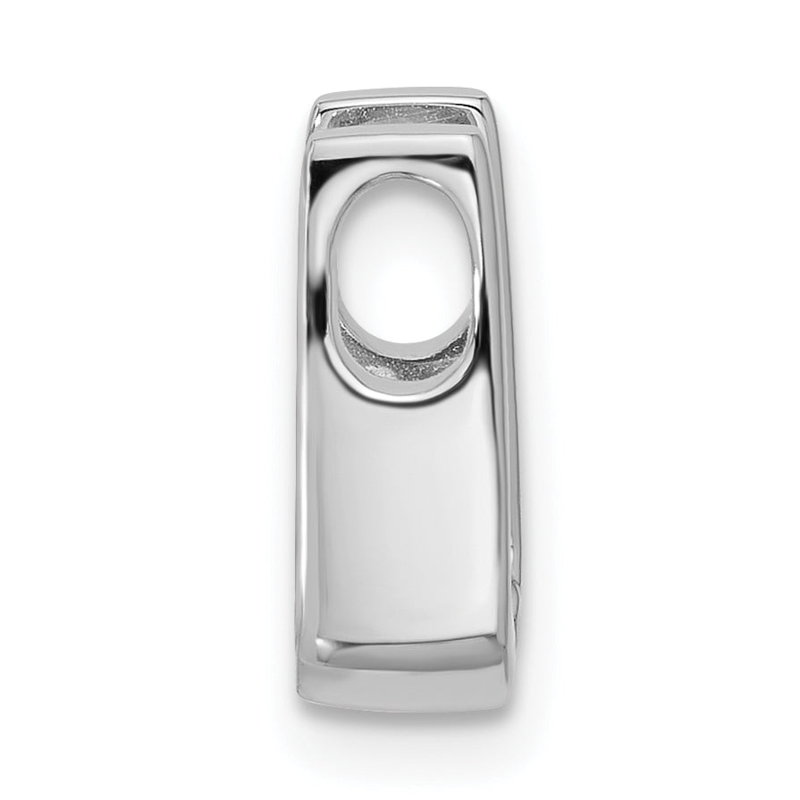 14k White Gold Holds 4.0mm Stone Slide Mounting (No Stone Included) Fits up to 2mm Regular/3mm Fancy or Reversible Omega Secondary image