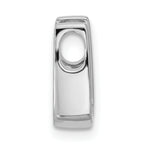 14k White Gold Holds 4.0mm Stone Slide Mounting (No Stone Included) Fits up to 2mm Regular/3mm Fancy or Reversible Omega