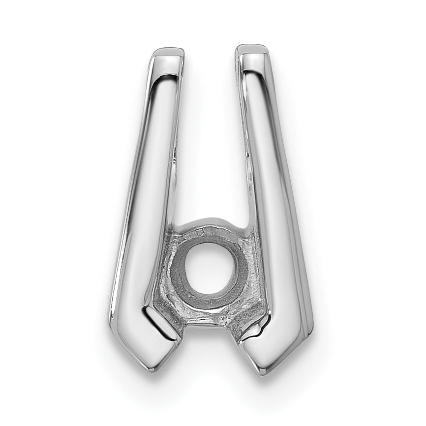 14k White Gold Holds 4.0mm Stone Slide Mounting (No Stone Included) Fits up to 2mm Regular/3mm Fancy or Reversible Omega Main image
