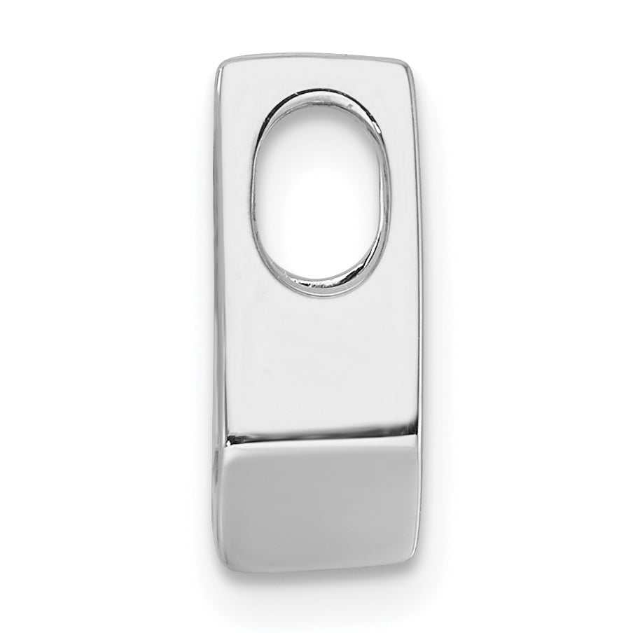 14k White Gold Holds 4.5mm Stone Slide Mounting (No Stone Included) Fits up to 2mm Regular/3mm Fancy or Reversible Omega Secondary image
