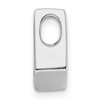 14k White Gold Holds 4.5mm Stone Slide Mounting (No Stone Included) Fits up to 2mm Regular/3mm Fancy or Reversible Omega
