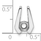 14k White Gold Holds 4.5mm Stone Slide Mounting (No Stone Included) Fits up to 2mm Regular/3mm Fancy or Reversible Omega