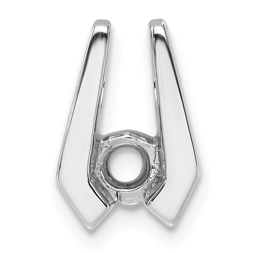 14k White Gold Holds 4.5mm Stone Slide Mounting (No Stone Included) Fits up to 2mm Regular/3mm Fancy or Reversible Omega Main image