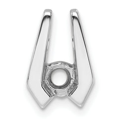 14k White Gold Holds 4.5mm Stone Slide Mounting (No Stone Included) Fits up to 2mm Regular/3mm Fancy or Reversible Omega