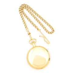 Charles Hubert 14k Gold-finish White Dial Pocket Watch