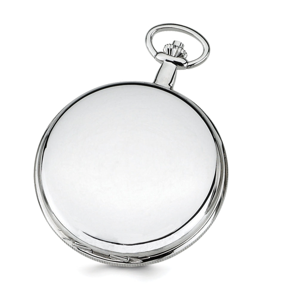 Charles Hubert Chrome-finish White Skeleton Dial Pocket Watch