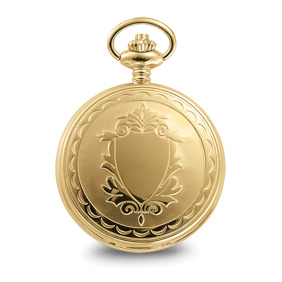 Charles Hubert Gold-finish Off-White Dial with Date Pocket Watch