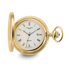 Charles Hubert Gold-finish Off-White Dial with Date Pocket Watch