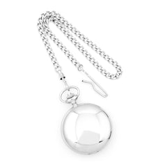 Charles Hubert Chrome-finish White Dial Pocket Watch