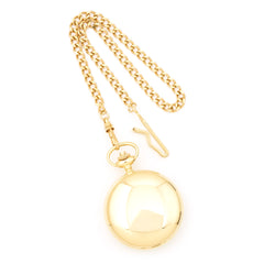 Charles Hubert 14k Gold-finish White Skeleton Dial Pocket Watch