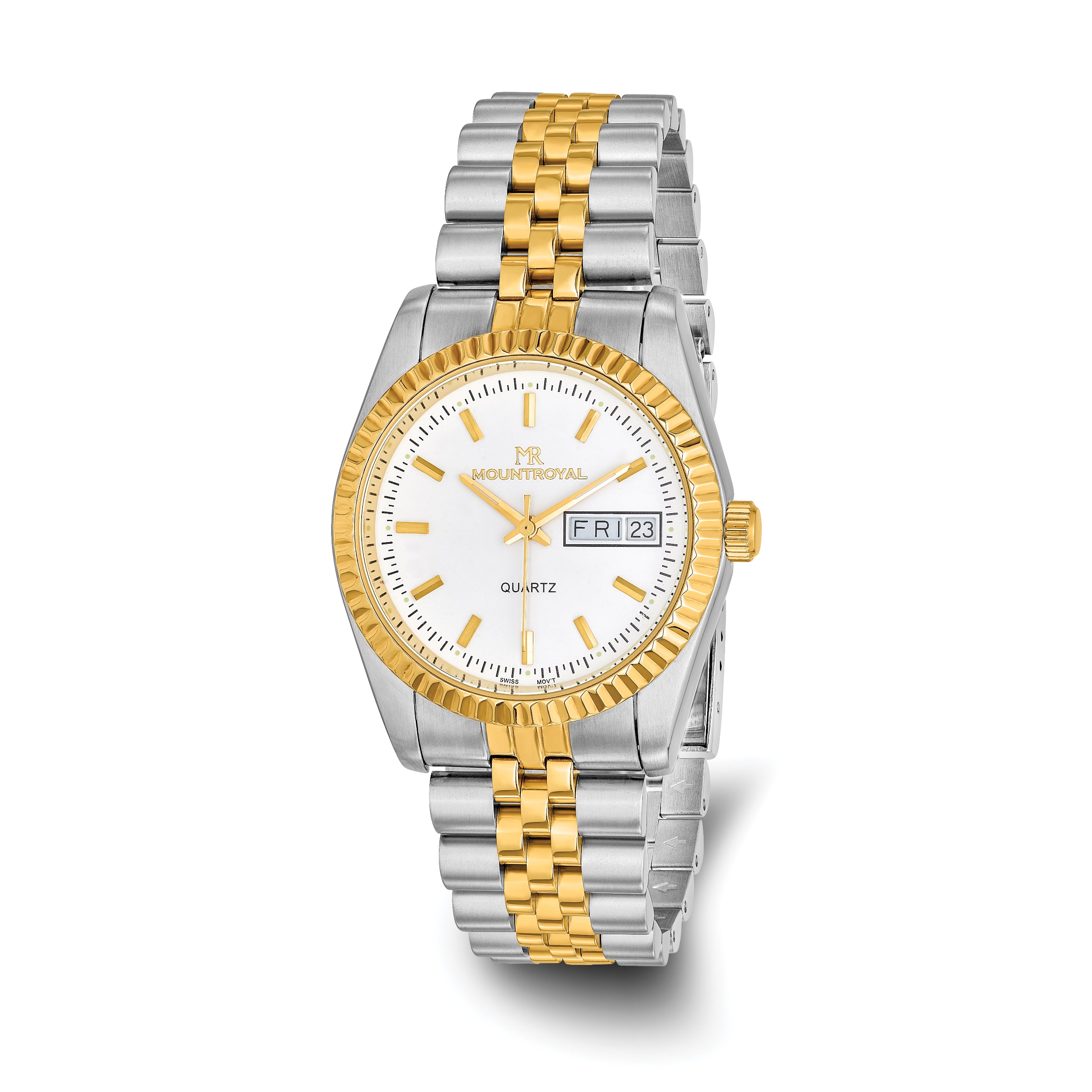 Mens Mountroyal Two-tone IP-plated White Dial Watch
