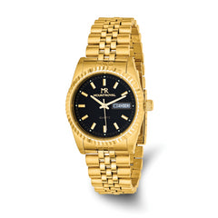 Mens Mountroyal IP-plated Black Dial Watch