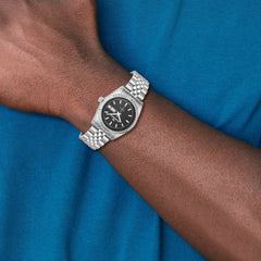 Mens Mountroyal Stainless Steel Black Dial Watch