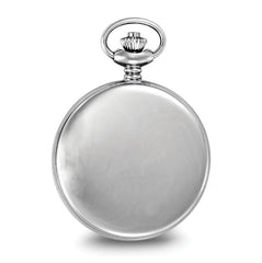 Charles Hubert Stainless Steel Black Dial Pocket Watch