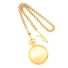 Charles Hubert Satin Gold-finish White Dial Pocket Watch