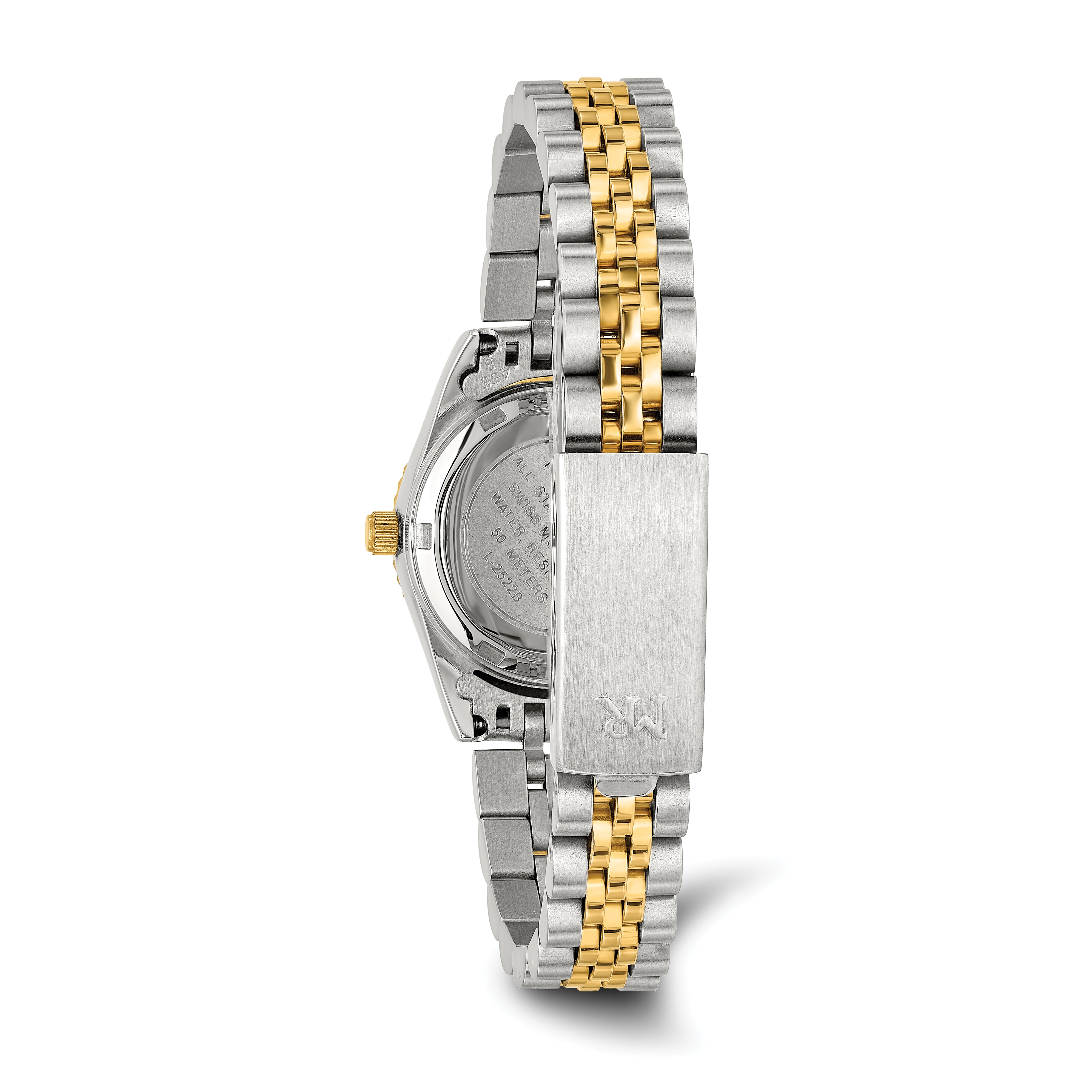 Ladies Mountroyal Two-tone IP-plated Black Dial Watch