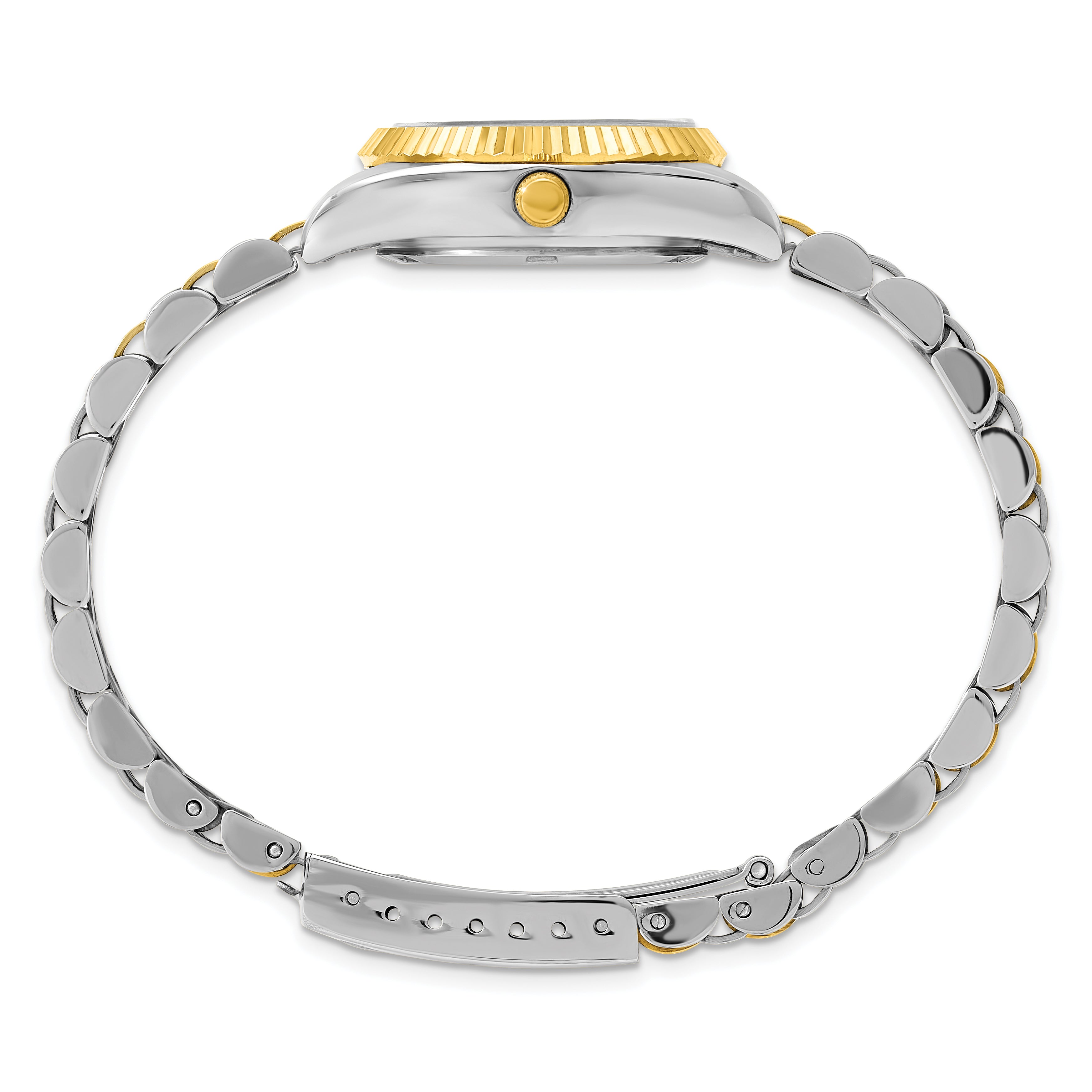 Ladies Mountroyal Two-tone IP-plated Black Dial Watch