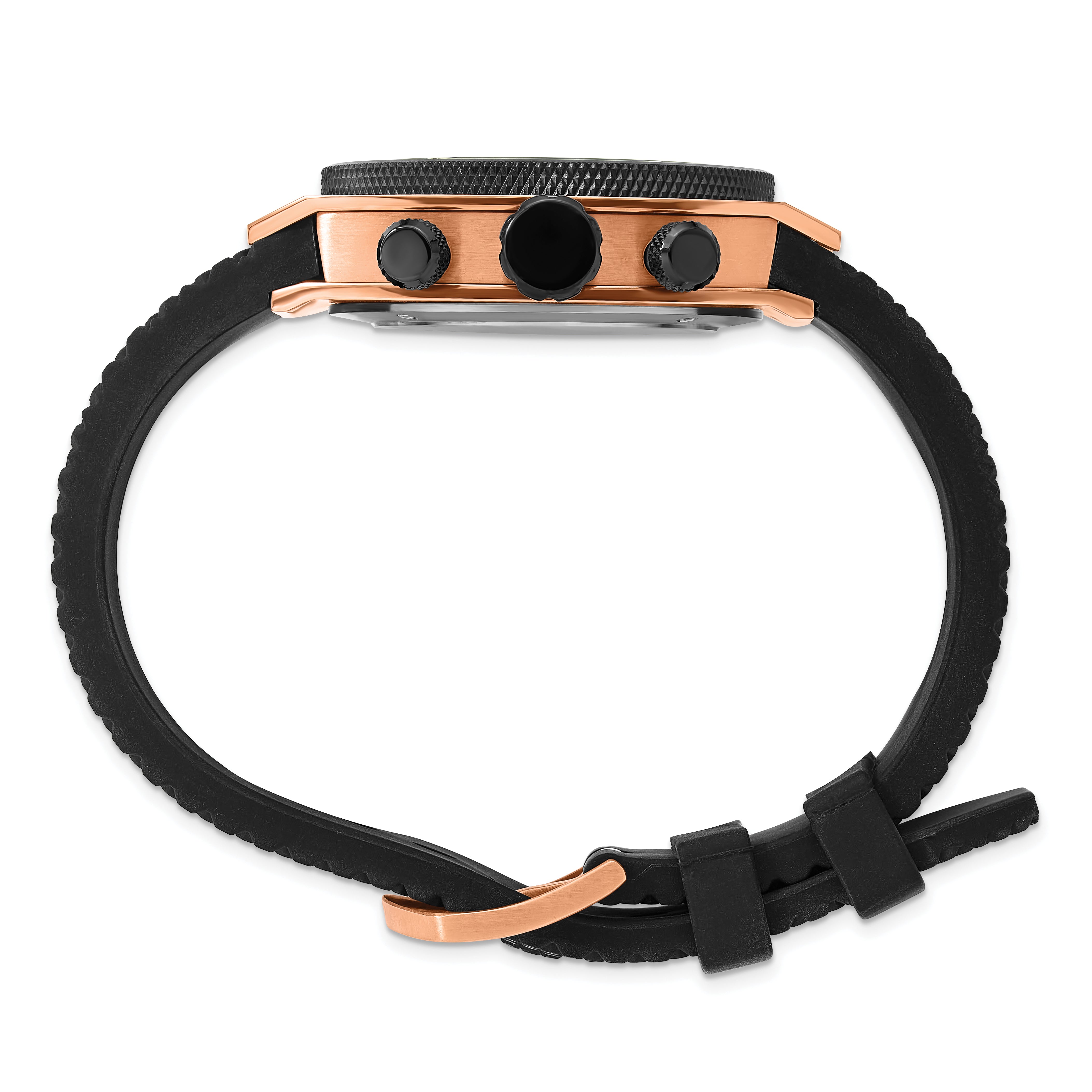 Mens Mountroyal Chrono Rose IP-plated Polyurethane Band 43x47mm Watch