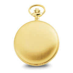 Charles Hubert IP-plated Stainless Steel Double Cover Satin Pocket Watch