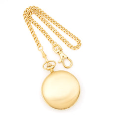 Charles Hubert IP-plated Stainless Steel Double Cover Satin Pocket Watch