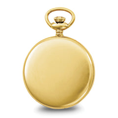 Charles Hubert IP-plated Stainless Open Face Pocket Watch