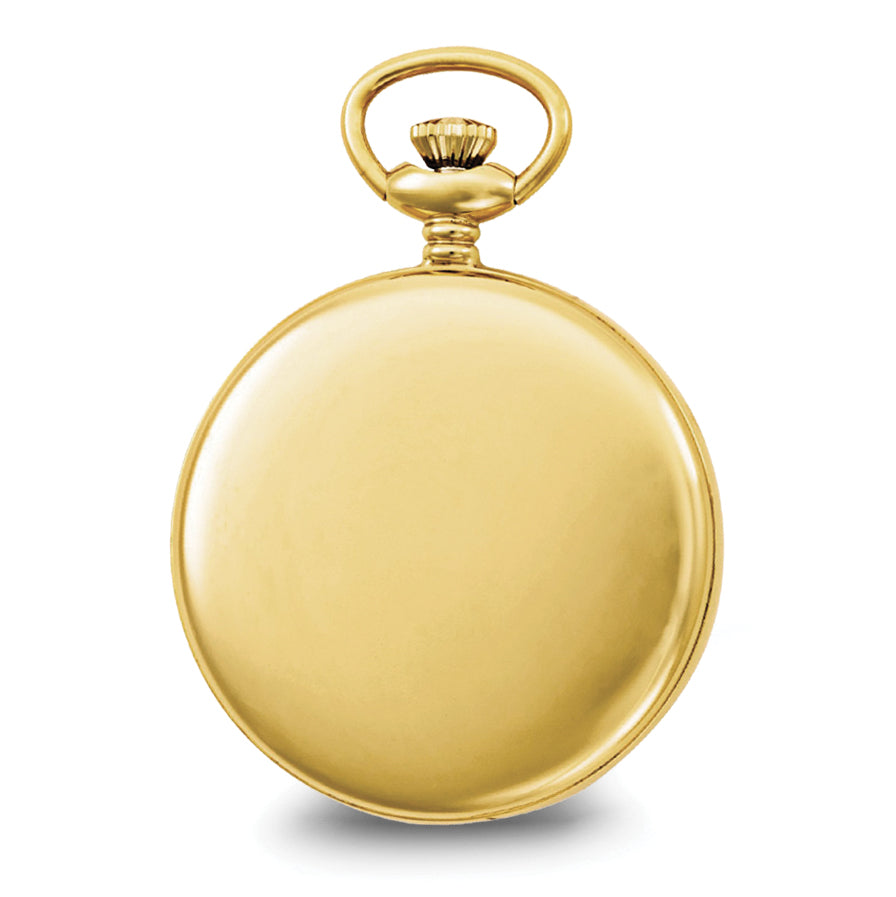 Charles Hubert IP-plated Stainless Open Face Pocket Watch