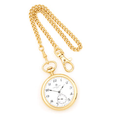 Charles Hubert IP-plated Stainless Open Face Pocket Watch