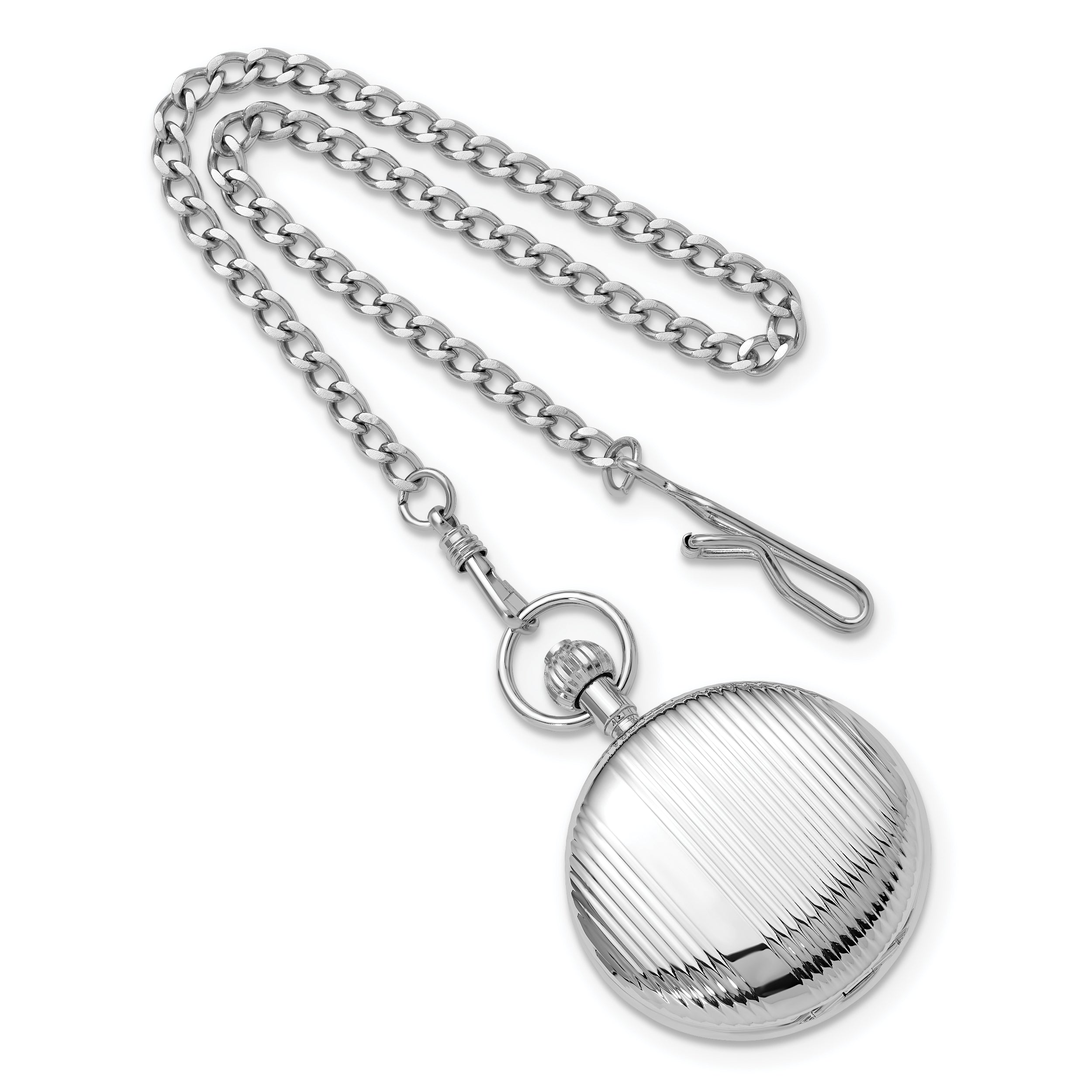 Charles Hubert Chrome-finish Brass Striped Pocket Watch