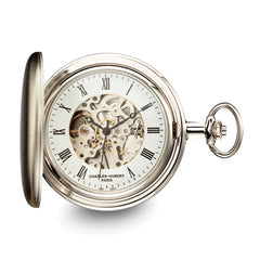 Charles Hubert Satin Chrome-finish Brass Pocket Watch