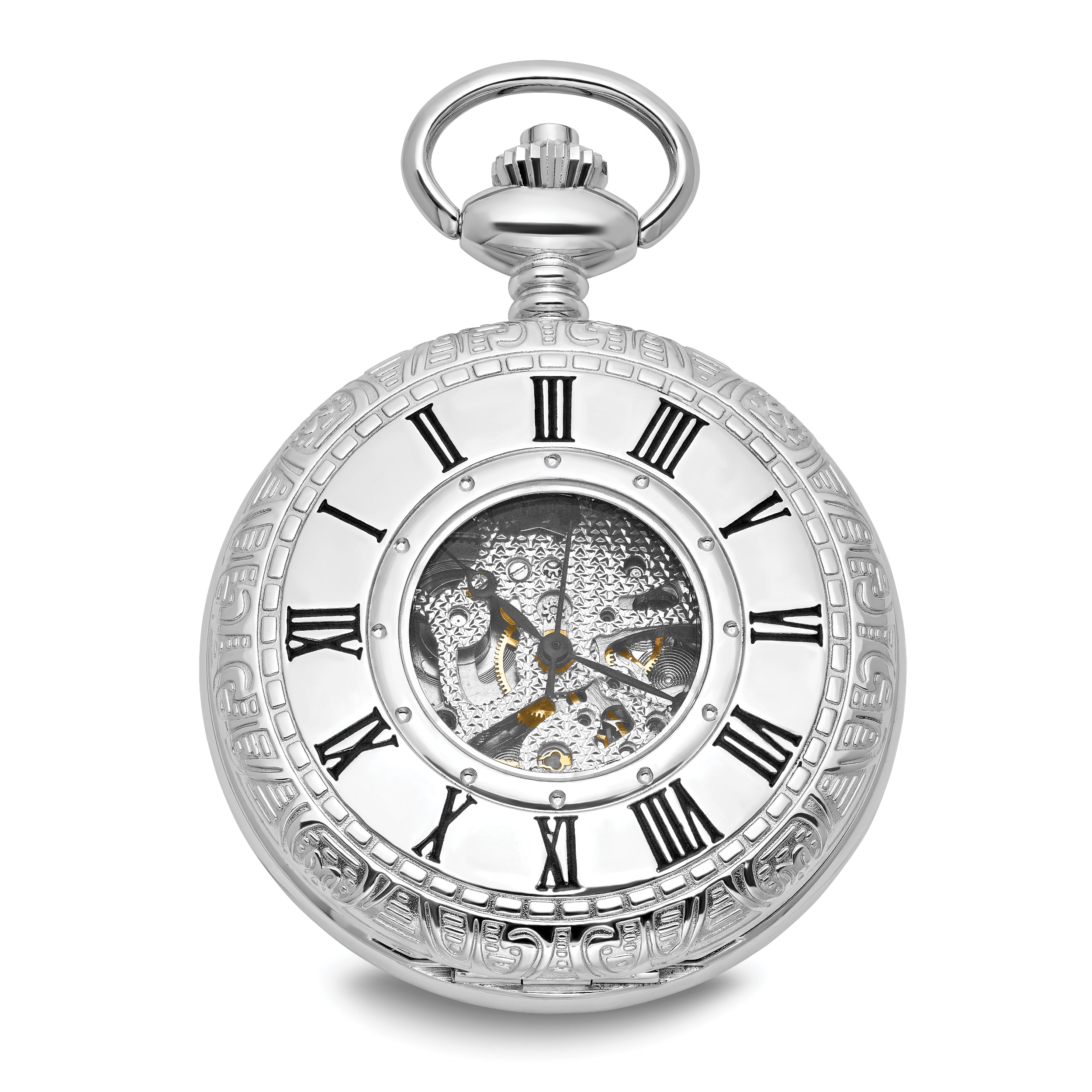 Charles Hubert Polished Brass Window Cover Pocket Watch