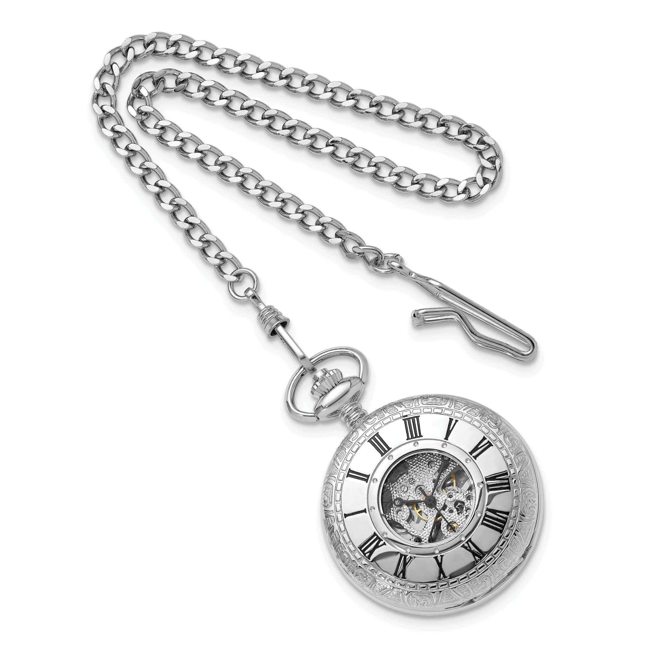 Charles Hubert Polished Brass Window Cover Pocket Watch