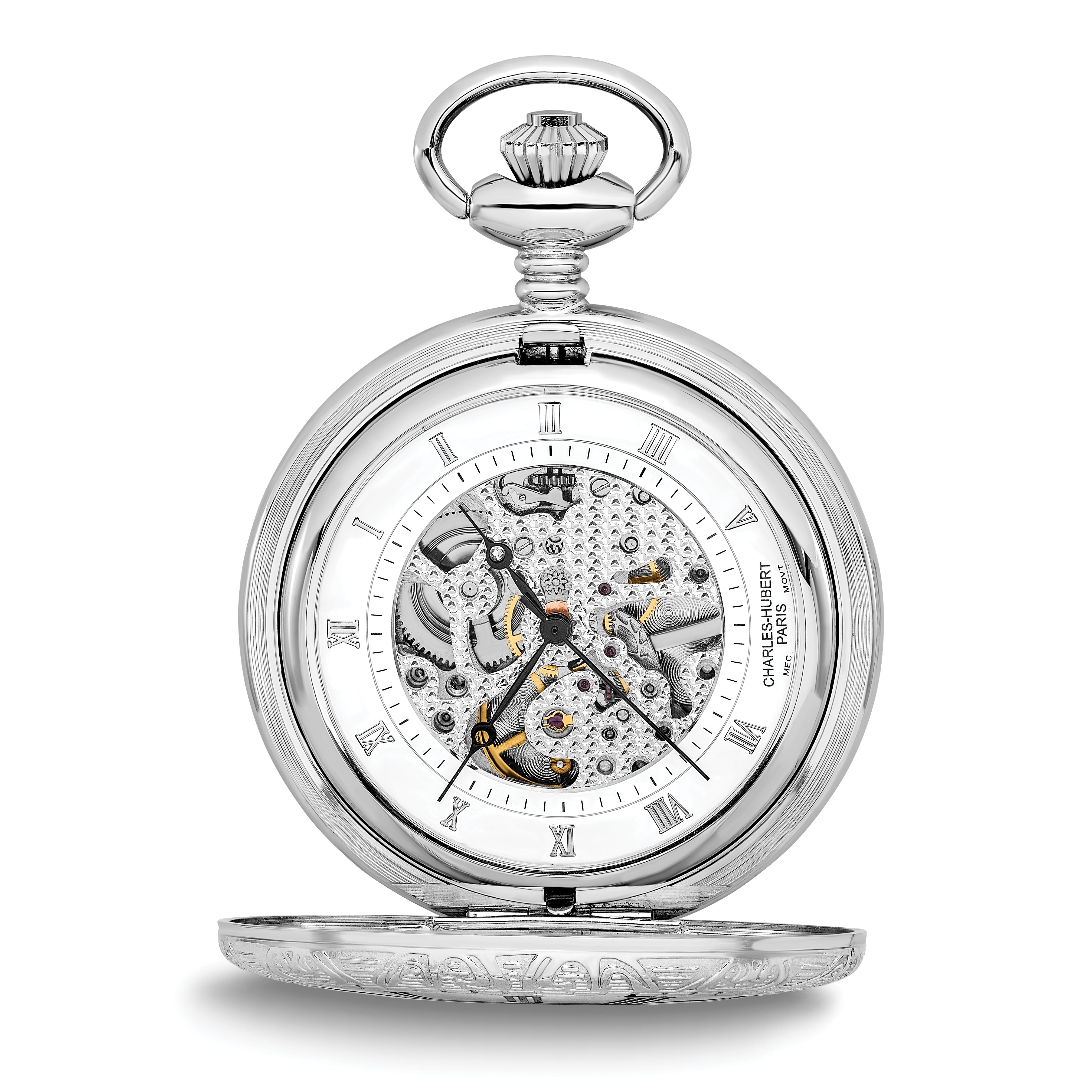 Charles Hubert Polished Brass Window Cover Pocket Watch