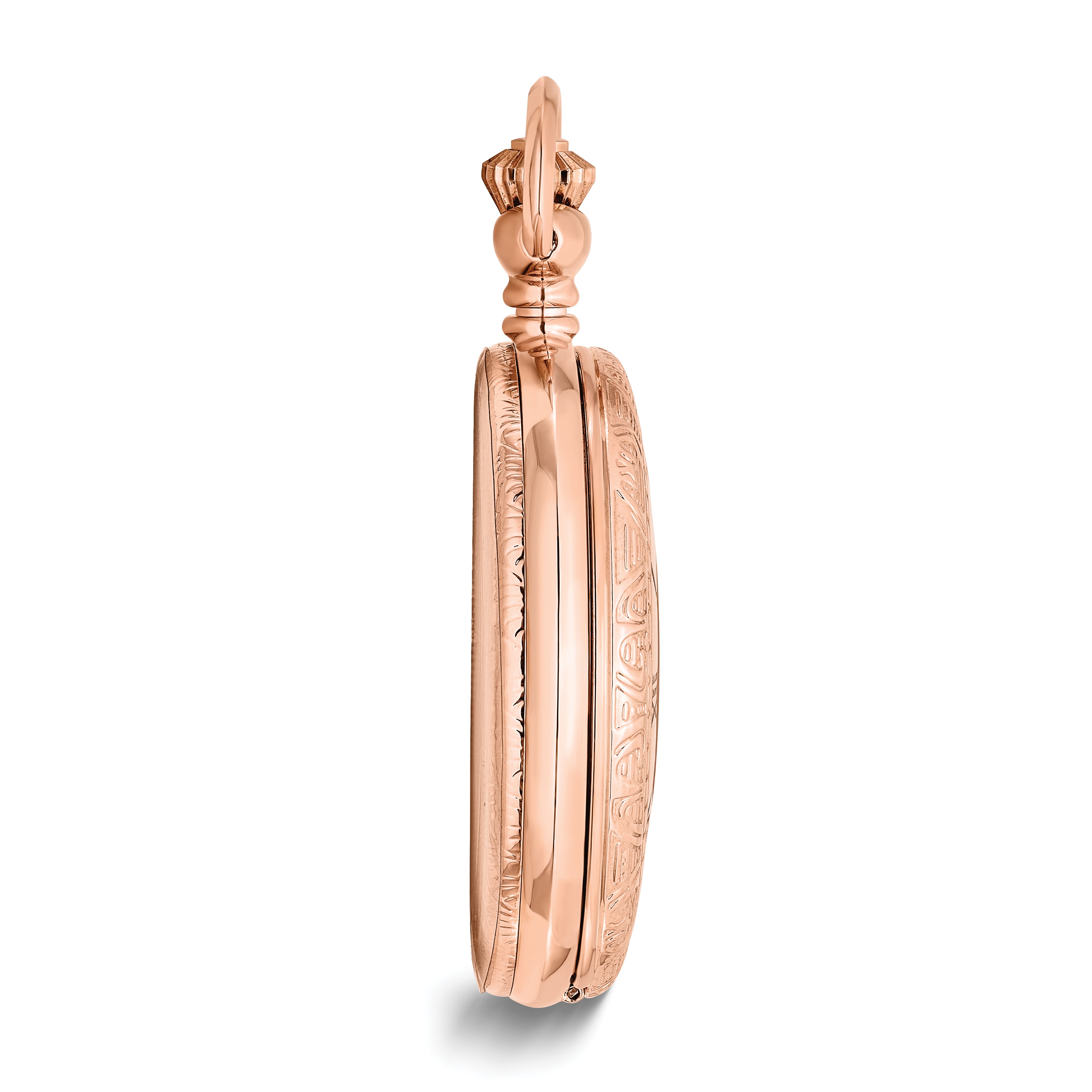 Charles Hubert Rose Gold-finish Brass Window Cover Pocket Watch