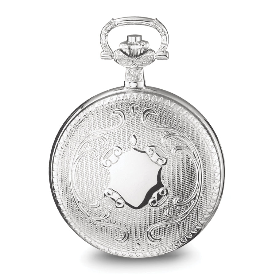 Charles Hubert Chrome-finish Brass w/Shield Pocket Watch