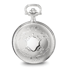 Charles Hubert Chrome-finish Brass w/Shield Pocket Watch