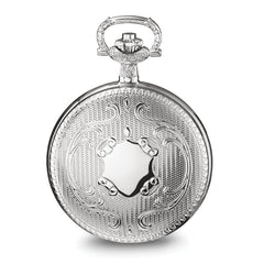 Charles Hubert Chrome-finish Brass w/Shield Pocket Watch