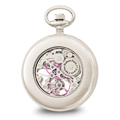 Charles Hubert Chrome-finish Brass Open Face Pocket Watch