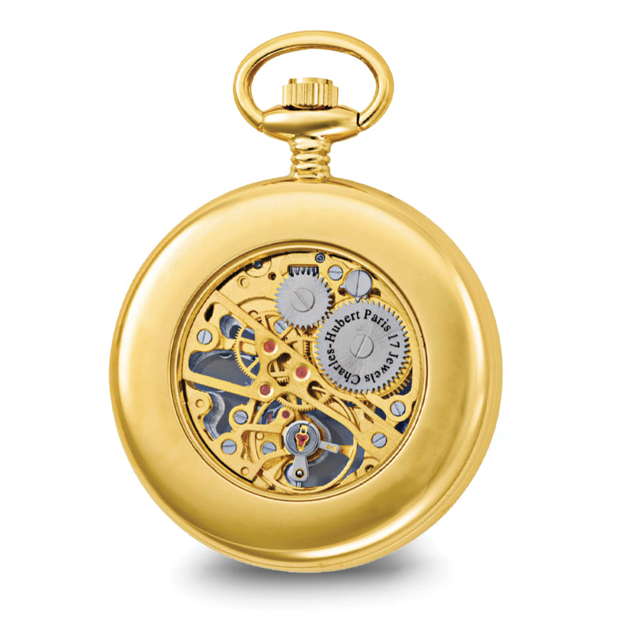 Charles Hubert Gold-finish Brass Open Face Pocket Watch