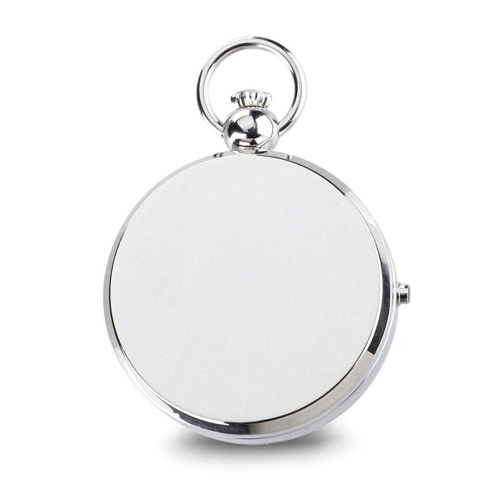 Charles Hubert Chrome-finish Brass Photo Insert Pocket Watch