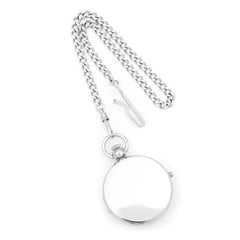Charles Hubert Chrome-finish Brass Photo Insert Pocket Watch
