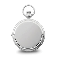 Charles Hubert Chrome-finish Brass Photo Insert Pocket Watch